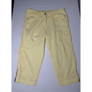 Bonita Women’s Cotton Blend Yellow Capri Pants Size 42 EU/ L US See Description